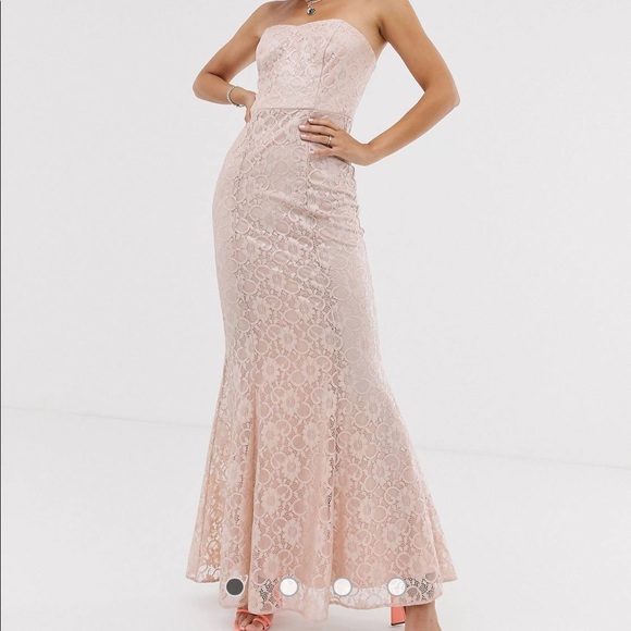ASOS Dresses & Skirts - ASOS NWT Pink Lace Prom Dress